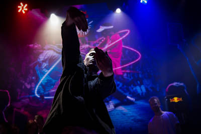 Participant performs at the Red Bull Dance Your Style in Nizhniy Novgorod, Russia on April 25, 2021