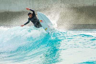 Teresa Bonvalot performs during the Red Bull athlete day at The Wave in Bristol, UK on 28th October 2019