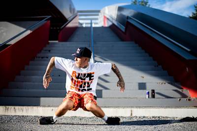 Poppin C poses for a portrait during the Red Bull Dance Tour in Zurich, Switzerland on September 2, 2020