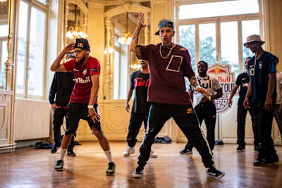 Lilou, Poppin C and the Red Bull Dancers rehearsing at the Theatre du Chatelet in Paris during Red Bull Dance Tour in Paris, France on October 2, 2020