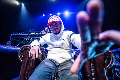 Judge B-Boy Roxrite is posing for a portrait at the Red Bull BC One Cypher in Brussels, Belgium on March 17, 2018