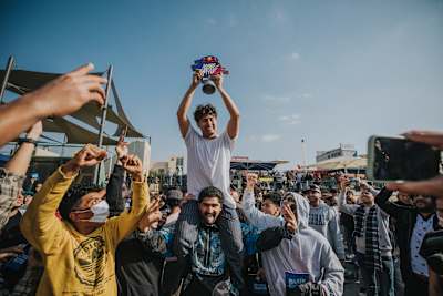 Winner shot of Hamad at Red Bull Dance Your Style in Egypt.