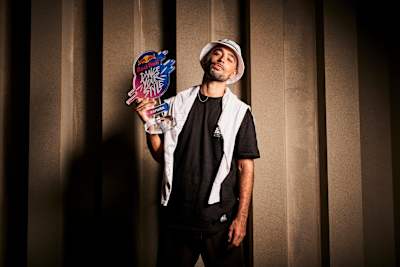 Sifer poses for a portrait as winner of the National Final of Red Bull Dance Your Style in Valencia, Spain, on August 7, 2021.