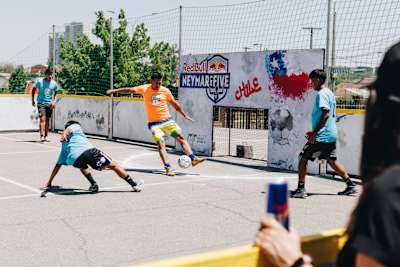 Participants perform during Red Bull Neymar Jr's Five 2021 National Final at Monumental Stadium in Santiago, Chile on December 4th, 2021. 