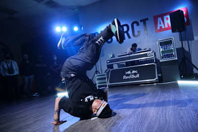 Hong 10 performs onstage at his Red Bull BC One event in Las Vegas, NV, USA on April 25, 2021. 
