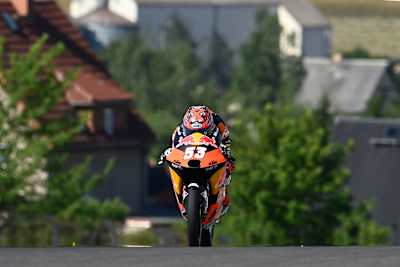 Moto3™ rider DenizÖncü in action at the German MotoGP in Sachsenring, Germany on June 18, 2022. 