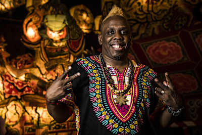Buddha Stretch poses for a portrait during the Red Bull BC ONE Camp in Hirosaki, Japan on June 30, 2017 