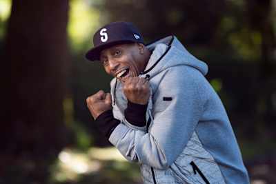 Tony Gogo poses for a portrait during the Red Bull Dance Connect tutorials shoot in Salzburg on October 8, 2018 