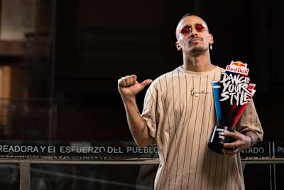 Portrait of Nicolas Cancino, winner of the Red Bull Dance Your Style in Santiago de Chile on May 21, 2022  