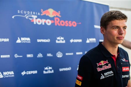 Toro Rosso driver Max Verstappen talks to the press at the Malaysian F1 Grand Prix