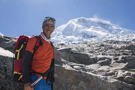 Valery Rozov poses for a portrait at the 7 BASE Summits Jump in Huascarán in Huaraz, Peru on July 4, 2017
