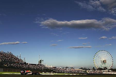 Sebastien Vettle in Red Bull Racing during Japanese GP 2010
