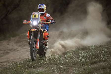 Toby Price troisième de l'épreuve moto du rallye-raid Dakar 2018 remportée par Matthias Walkner.