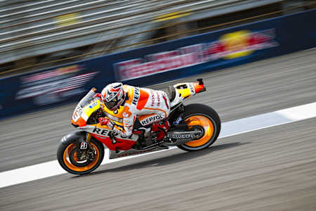 Marc Marquez at Indianapolis in 2013.
