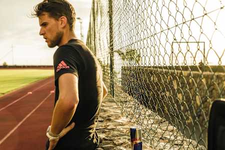 Dominic Thiem seen by a running track during training in Tenerife, Spain on December 12, 2018.