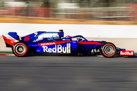The returning Daniil Kvyat drove the first day in the STR14 for Toro Rosso
