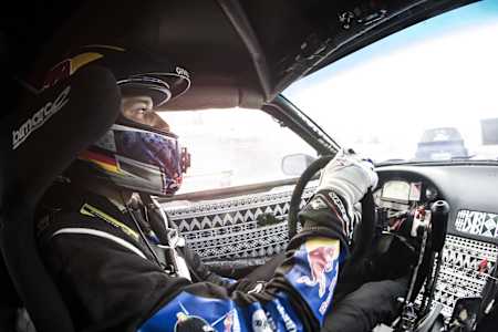 Johannes Hountondji performs during testings at the Hockenheimring in Germany.