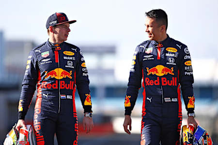 Alexander Albon und Max Verstappen