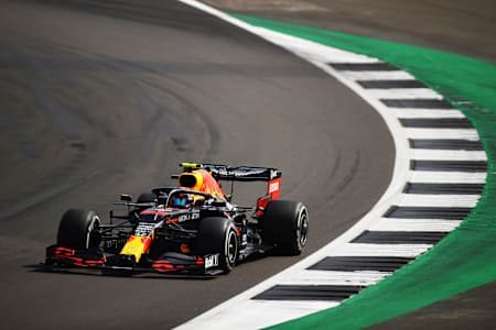 Alexander Albon of Aston Martin Red Bull Racing on track during the F1 70th Anniversary Grand Prix at Silverstone on August 09, 2020.