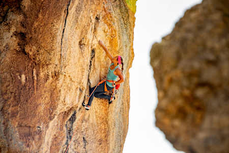 Sasha DiGiulian of the United States is seen in Kalymnos, Greece on October 25, 2021.