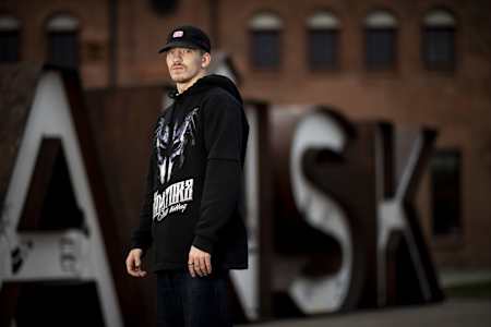 B-boy Amir of Kazakhstan poses for a portrait after the Red Bull BC One World Final victory in Gdansk, Poland on November 7, 2021.