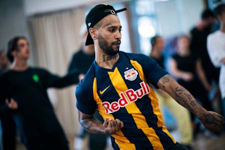 Diablo gives a workshop during the Red Bull Dance Tour in Zurich, Switzerland on September 2, 2020.