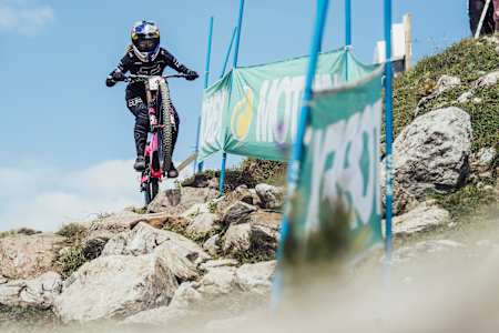 Tahnèe Seagrave at UCI DH World Cup in Lenzerheide, Switzerland, September 4, 2021