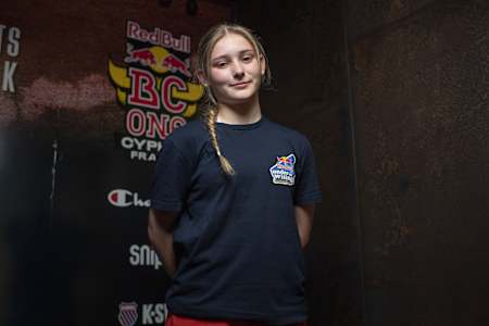 B-Girl Kimie poses for a portrait during Red Bull BC One Cypher France at H7 in Lyon, France on May 21, 2022. 