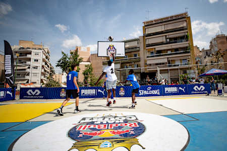 Participants seen during Red Bull Half Court Qualifiers in Athens, Greece on May 1, 2022. 