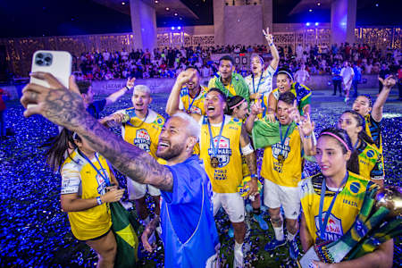 Neymar Jr are seen at Neymar Jr’s Five World Final in Doha, Qatar on May 24, 2022.