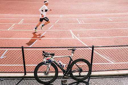 Kristan Blummenfelt performs during training in Bergen, Norway on May 18, 2022.