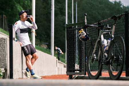 Kristian Blummenfelt during training in Bergen, Norway on May 18, 2022. 