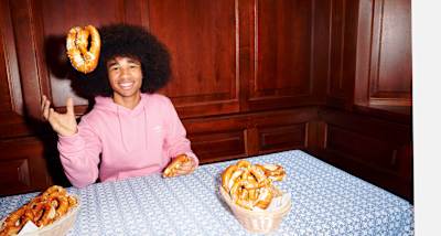 Noel Robinson in a traditional German beer house. 