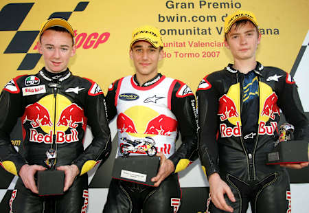 Cyril Carrillo on the podium in Valencia 2007
