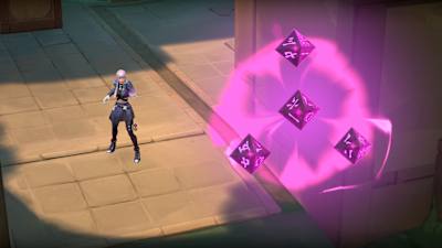 A graphic showing new Agent Hush in VALORANT