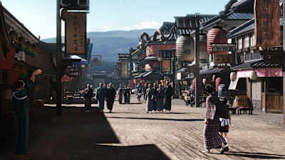 Ein Bild einer japanischen Stadt 1860