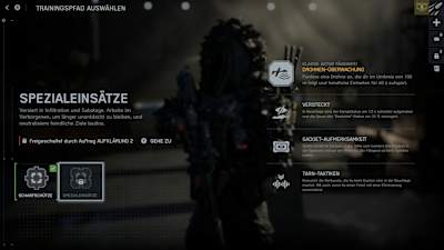 Screenshot from Battlefield 6 shows the special operations training path