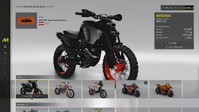 The Crew Motorfest'teki KTM EXC Nighthawk Edition.