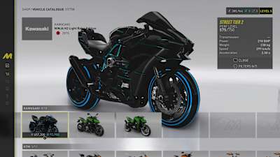 The Crew Motorfest'teki Kawasaki Ninja H2 Light Rider Edition.