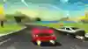 A red sports car using the turbo