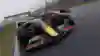 Screenshot from F1 24 shows Max Verstappen's car in a duel with McLaren in the rain in Australia.