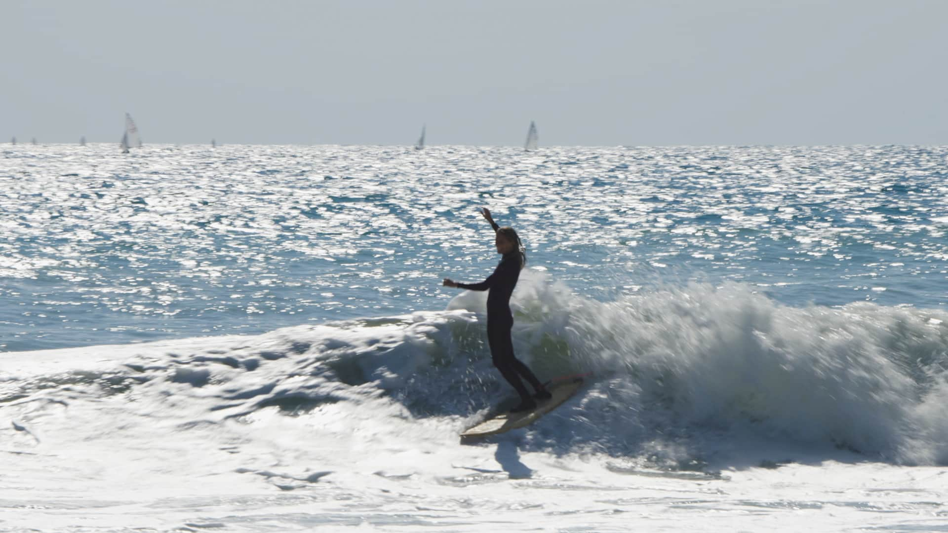 Steph Gilmore surfs in Italy.