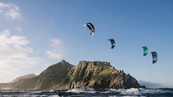 Josh Emanuel, Liam Whaley, Nick Jacobsen and Lasse Walker are seen during the King Of The Point film shoot in Cape Town, South Africa on November 11, 2021.