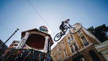 Tomáš Slavík competes during Red Bull Valparaíso Cerro Abajo, Valparaíso, Chile, on February 12, 2023.