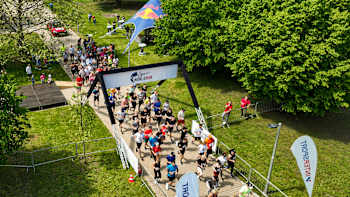 Participants perform during the Wings for Life World&nbsp;in Gyor, Hungary, on May 7, 2023.