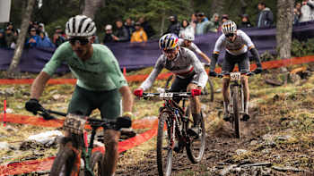 Martin Vidaurre performs at UCI XCO World Cup in Pal Arinsal, Vallnord, Andorra, on August 27, 2023.