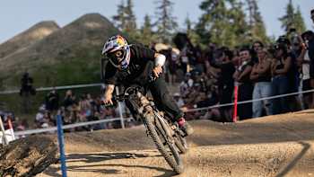 Harriet Burbidge-Smith performs at Crankworx Whistler Speed & Style in Whistler, Canada, on July 28, 2023.