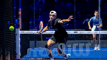 Juan Lebrón competing in the third and fourth place in the Premier Padel 2024 Finals Barcelona, Spain  on December 22, 2024