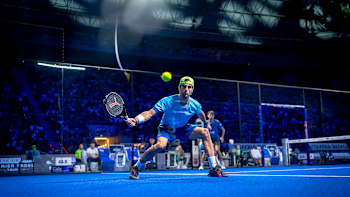 Jeronimo González competing in the third and fourth place in the Premier Padel Finals Barcelona, Spain on December 22, 2024
