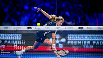 Ariana Sánchez competing in the Final in the Premier Padel 2024 Finals Barcelona, Spain  on December 22, 2024